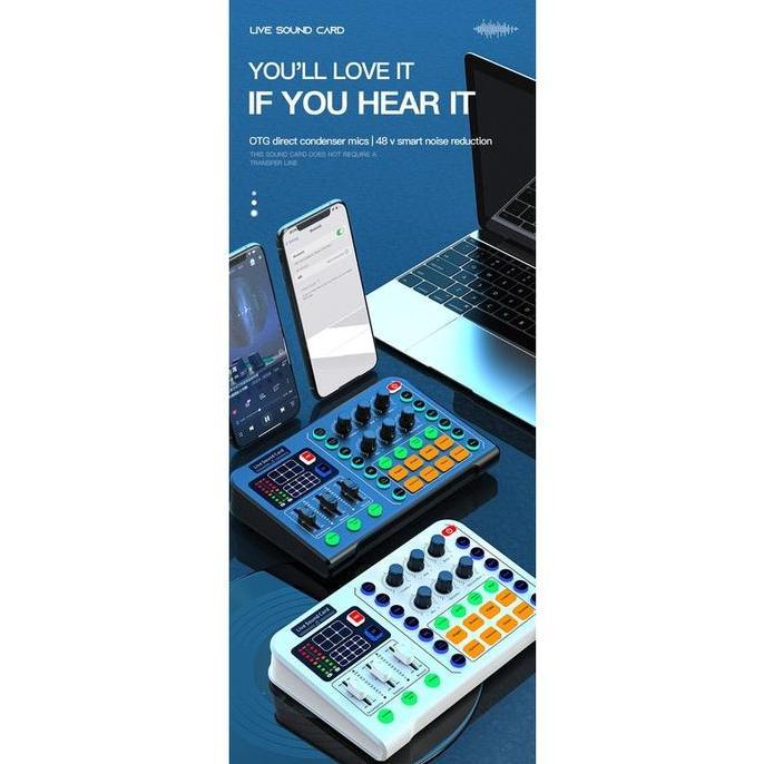 Alat Streaming Live Sosmed Mic Karoke sambung ke hp smartphone dan