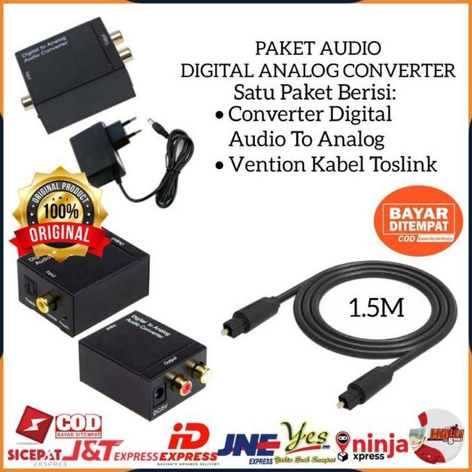 PAKET CONVERTER AUDIO DIGITAL TO ANALOG DARI TV KE SPEAKER AKTIF