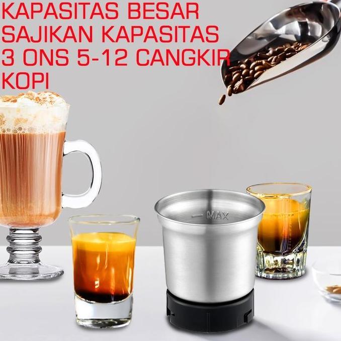 LAHOME Penggiling Kopi Bumbu Ramuan Kacang Beras Grinder Baja