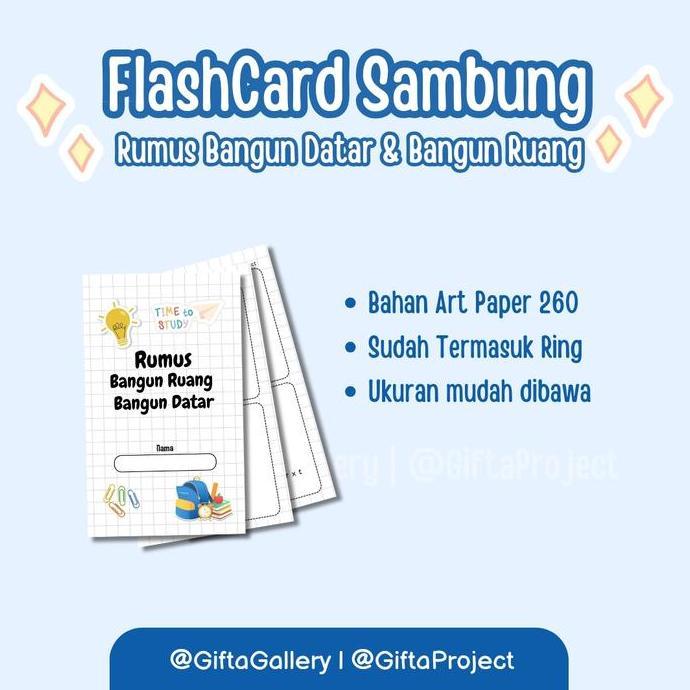 Tabel Perkalian dan Rumus Flash Card Edukasi