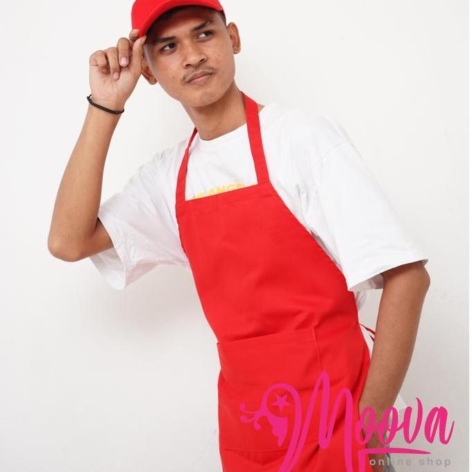 CELEMEK/APRON/RESTORAN/KOKI/MASAK/ CELEMEK HITAM POLOS