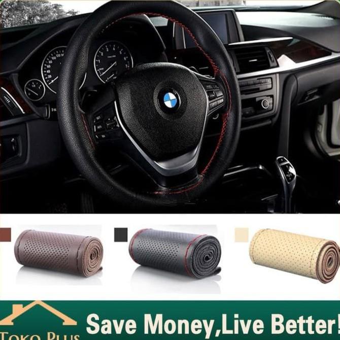 38cmDIY Dengan Alat Jahit Sarung Cover Stir/ Setir Mobil Kulit Asli
