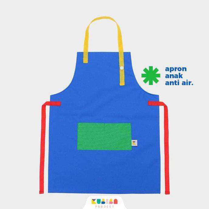 Apron / Celemek Anak Anti Air (Biru) | KUBISA Project