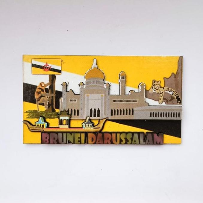 Souvenir magnet kulkas Brunei Darussalam oleh oleh negara Brunei