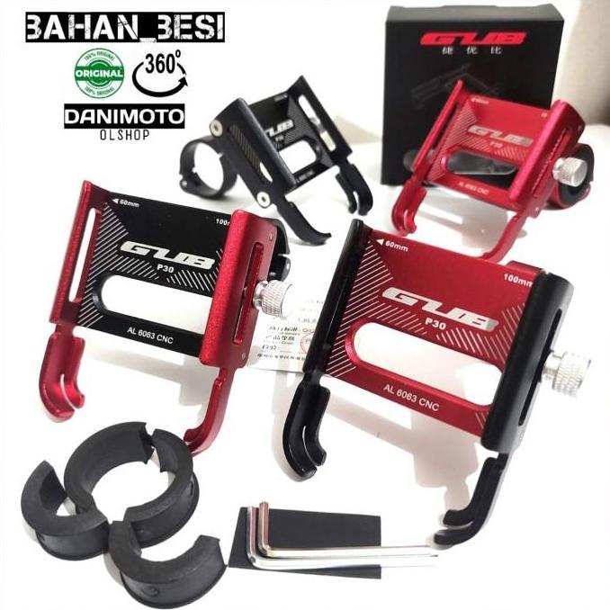 GUB P30 Plus Breket Holder HP Spion Motor Vario Nmax Scoopy DLL Besi