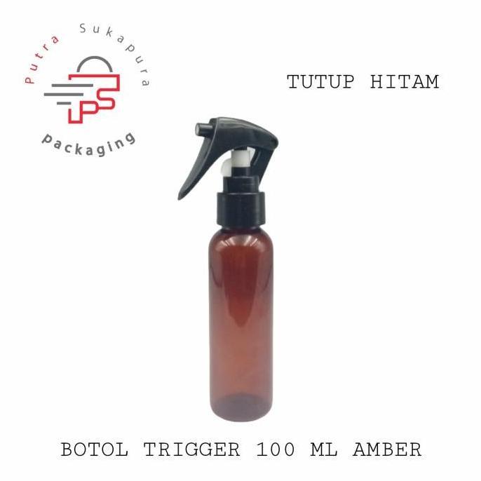 botol spray Trigger 100ml amber / botol triger 100 ml amber coklat
