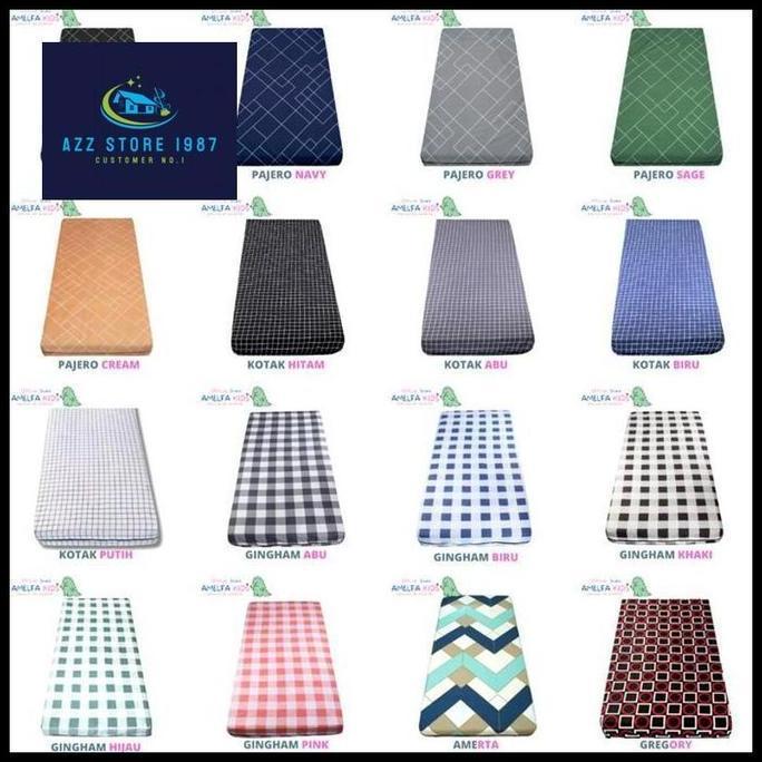 Sarung kasur resleting 70x180 80x180 90x180 100x180 120x180 140x180 tinggi 5 10 15 20 25 30cm