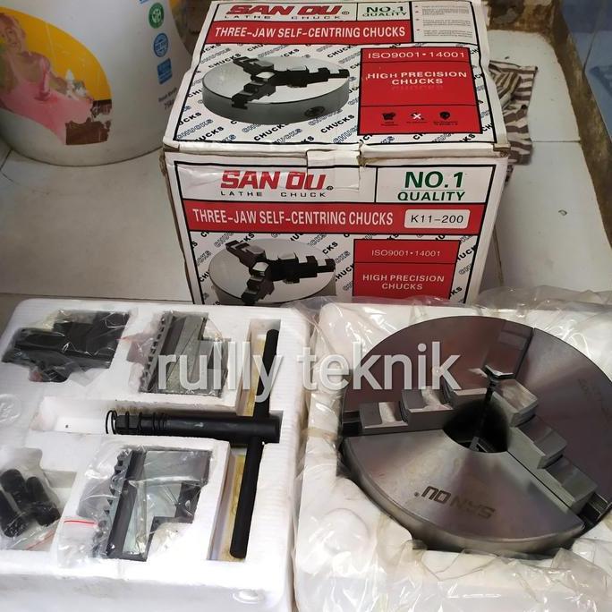 VEDORANAVA Chuck Bubut 10" 3 Jaw | Claw Bubut 3 Jaw | Catok Kepala Bubut 10 inch