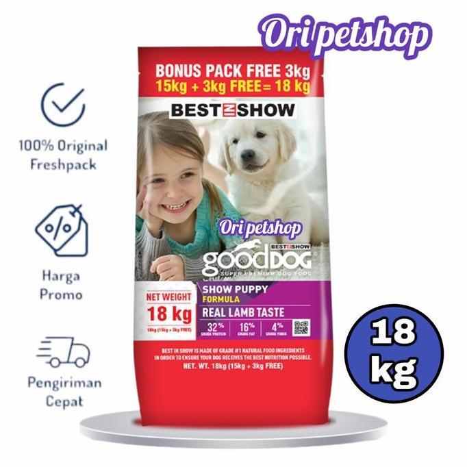 EKPEDISI best in show good dog puppy 18 kg - dog food puppy lamb