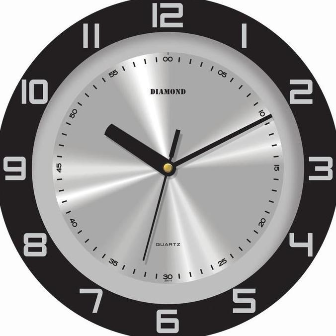 Jam Dinding Diamond 202T - Hitam