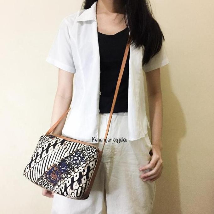 Batari Bag | Cod Tas Selempang Batik Dan Kulit Sapi Etnik Estetik KS