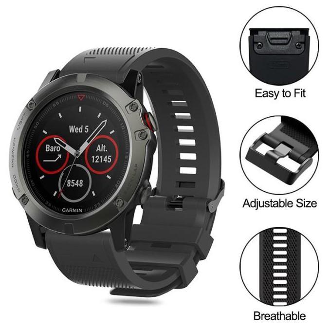 TALI JAM STRAP GARMIN FENIX 7X 6X 5X SAPPHIRE PRO SOLAR SILICONE
