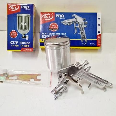 HNL F75G SPRAY GUN - ALAT SEMPROT CAT BODI CHROME