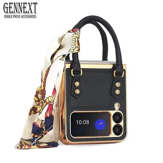 Casing For Samsung Z Flip 3 4 Flip3 Flip4 Case Kulit Hardcase Lipat Tali Syal Sutra Casing Softcase