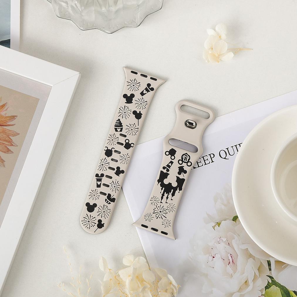 ORIGINAL FIREWORKS CASTLE SILICONE STRAP FOR IWATCH LUCU ULTRA 3 2/ULTRA 49MM APPLE WATCH SERIES 11 