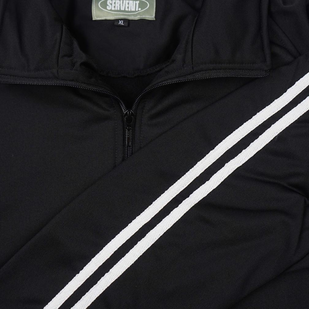 Premium Servent - Jumbo Jacket Tracktop Pria | Sport Jacket Running Hitam