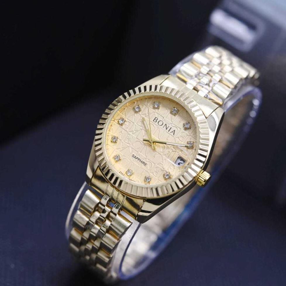 DISKON JAM TANGAN WANITA BONIA 6169 FASHION RANTAI BEST WATCH