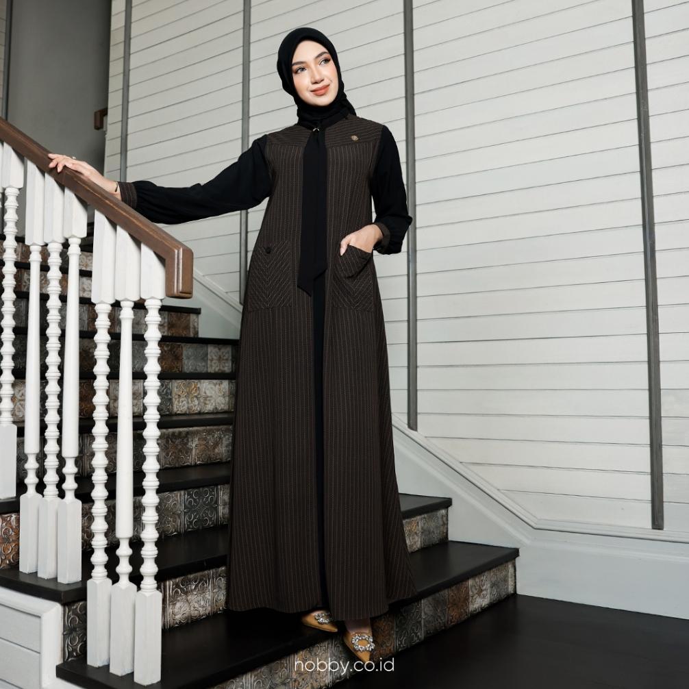 Terlaris Parama Dress Gamis Muslim Terbaru Bahan Woolpeach Ultimate By Nobby