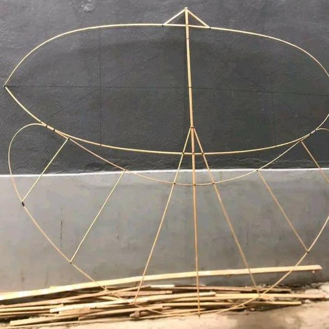 kerangka layangan pegon 1 meter bonus sendaren