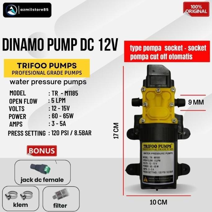 DINAMO PUMP DC 12 V POMPA AIR CUCI MOTOR