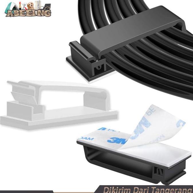 FKINAPE Clip Cable Tempel 10pcs Penjepit Kabel Dinding Klip Kabel Organizer Klip Kabel Listrik