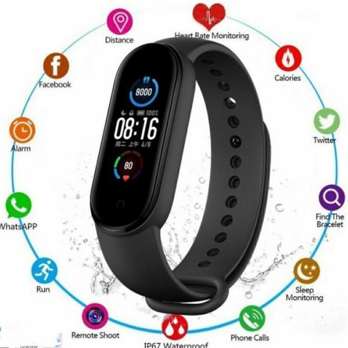 Smartband M6. Jam kesehatan jam M6 terbaru jam olah raga pria/wanita