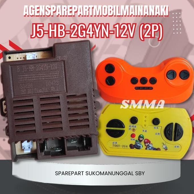 Remote Control Bluetooth + Receiver J5-Hb-2G4Yn-2P-12V Mobil Motor Mainan Aki Remot