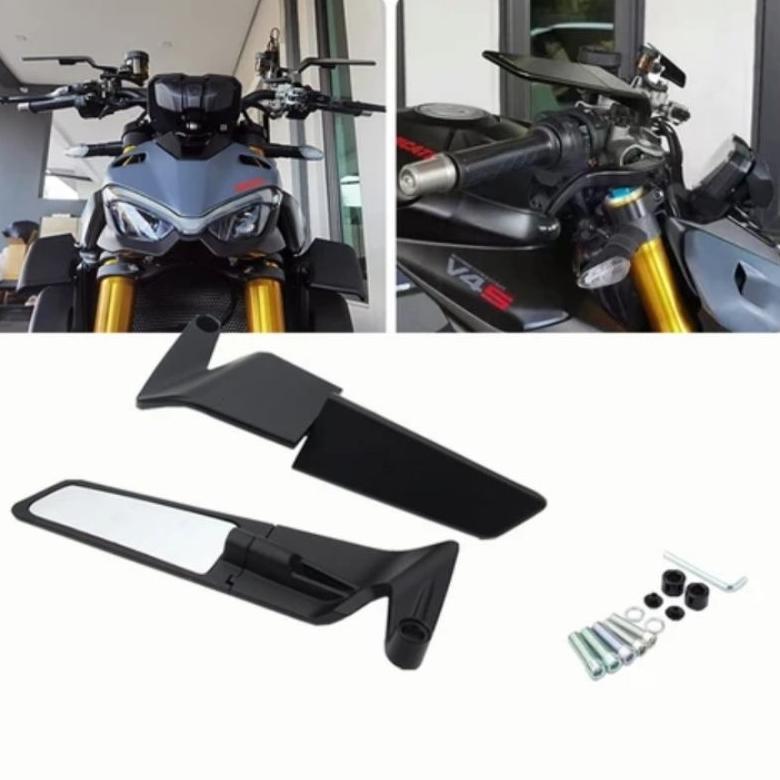 LAGI PROMO Spion winglet V3 Model Ducati Spion Variasi New NMAX Aerox Genio Vario 160 PCX Adv Vixion