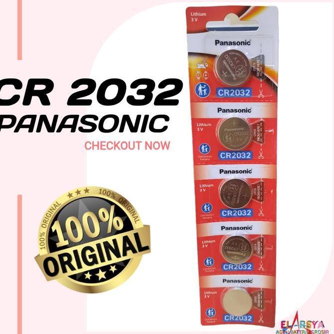 Enju- Baterai Cr2032 Panasonic Original Lithium 3 Volt Baterai Cr2032 Panasonic