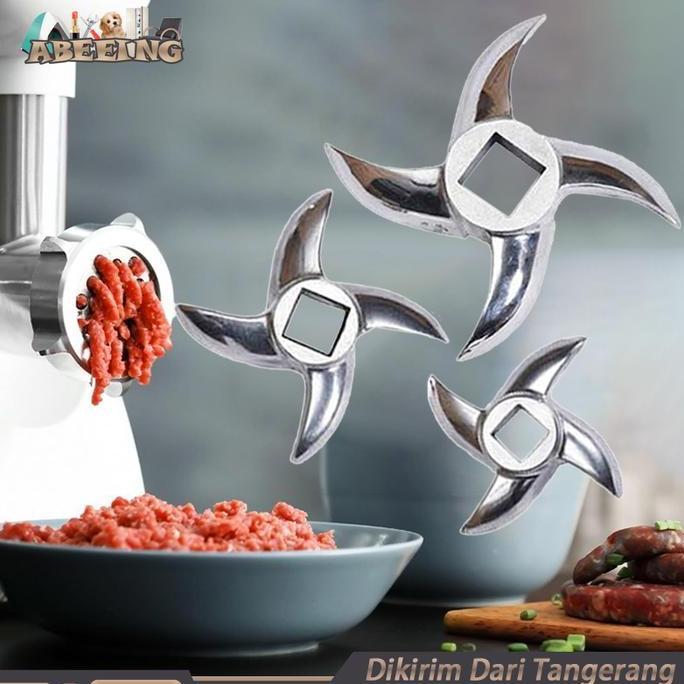 FKINAPE Pisau Giling Daging No 8/12/42 Stainless Steel Pisau Giling Daging
