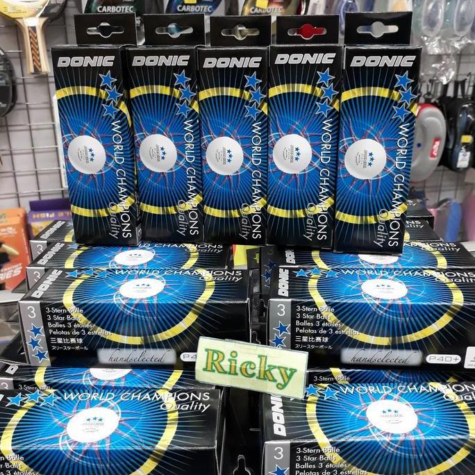 Ebyamagara- Bola Pingpong Donic 40+ 3 Star / Bola Tenis Meja Donic 40+ Original Donic