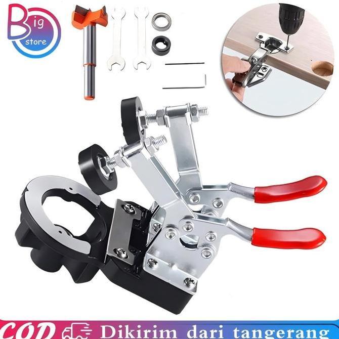 DISSORDE 1set bor engsel sendok 35mm hole drill guide jig engsel sendok pelubang engsel sendok