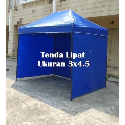 Tenda Lipat 3X4.5 Lengkap Dinding Polos 3 Sisi