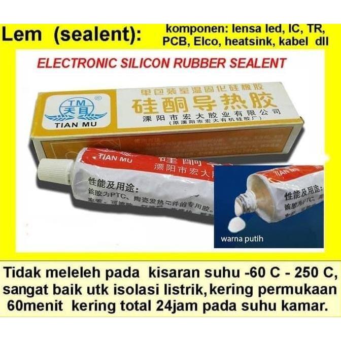 Lem Tian Mu Putih For Heatsink PCB LED . Transistpr, IC