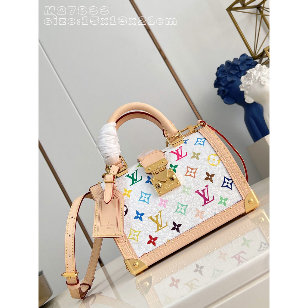 M27833 Lv speedy trunk 20 cosmetic case handbag shoulder square messenger box