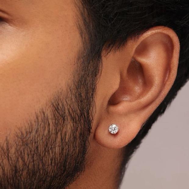 ready stock anting fake tindik berlian anting magnet berlian pria wanita