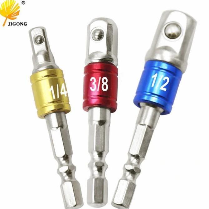 adapter bor kunci sok 3 pcs konektor kunci sock ke bor sambungan