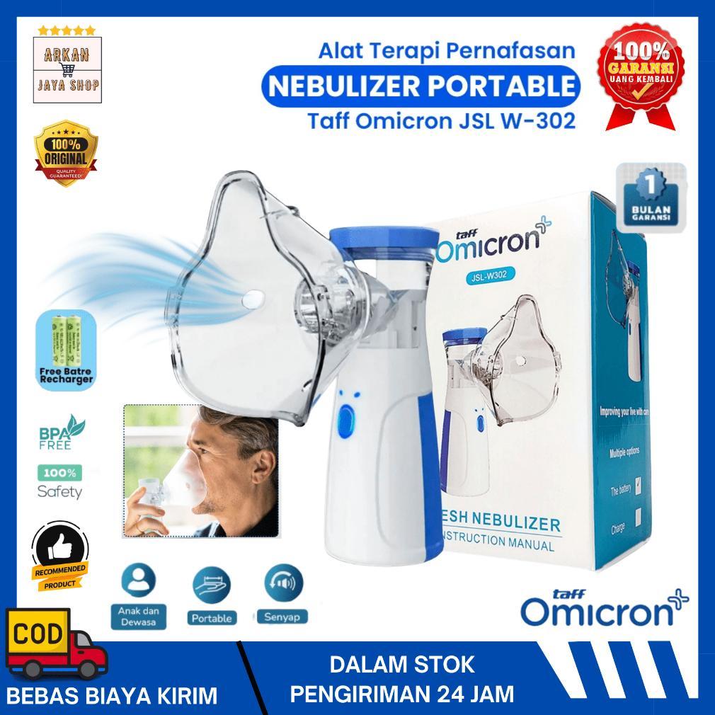Taff Omicron Mesh Nebulizer Portable Uap Anak Dewasa Alat Nebul Terapi Oksigen Bantu Pernapasan Inha