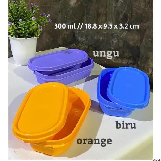 Sale Tempat Makan Tupperware Slim Oval Keeper @300Ml 1 Pc