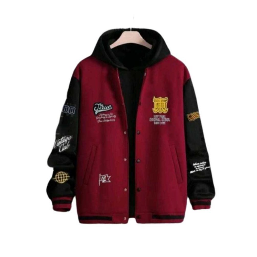 100% AMAN JAKET VARSITY BASEBALL ORIGINAL FULL BORDIR - JAKET BOMBER VARSITY ORIGINAL PREMIUM - JAKE