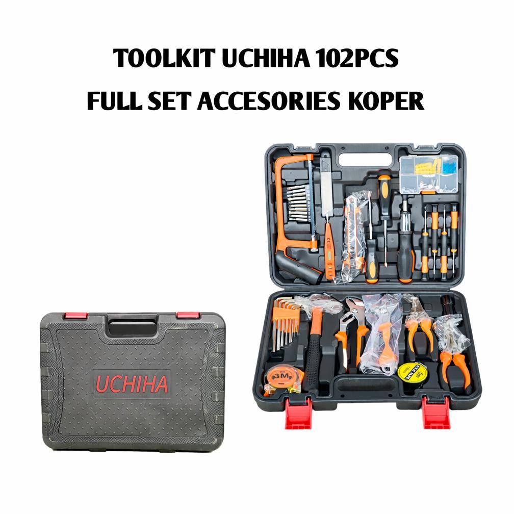 tool kit 102pcs full set palu tang kunci L obeng gergaji asli uchiha o