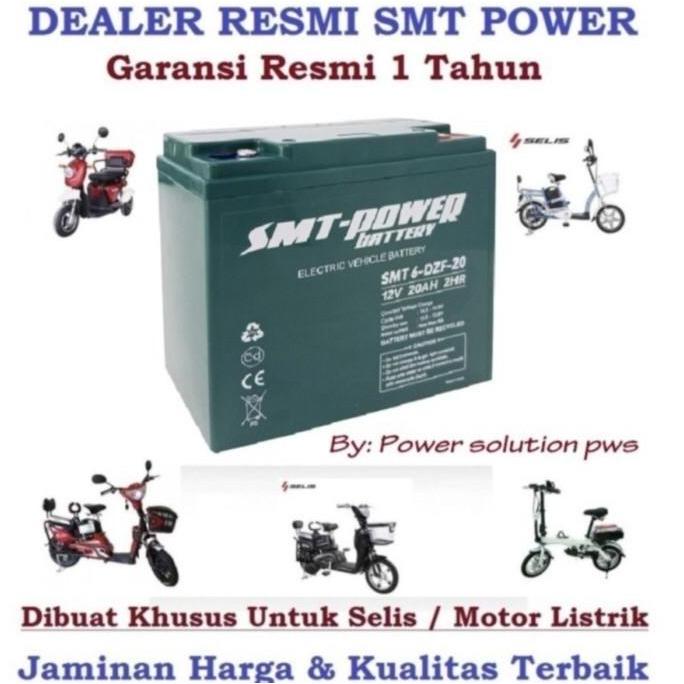Baterai Sepeda Motor Listrik Selis U-winfly Pasific 72V 20AH ( 6pcs 12v 20Ah / 6x 6-DZF-20 ) Merk SM