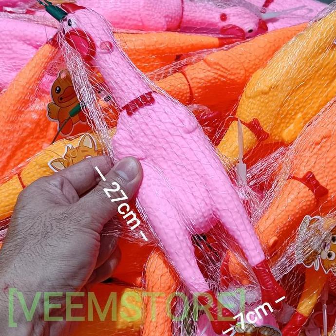 Ayam Kokok Ayam Pencet Ayam Jerit [3warna] Mainan Vinyl Tebal Bunyi