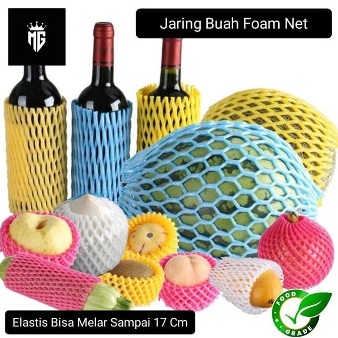 Jaring Buah Foam Net Busa Warna Polynet Pembungkus Apel Jeruk Pir