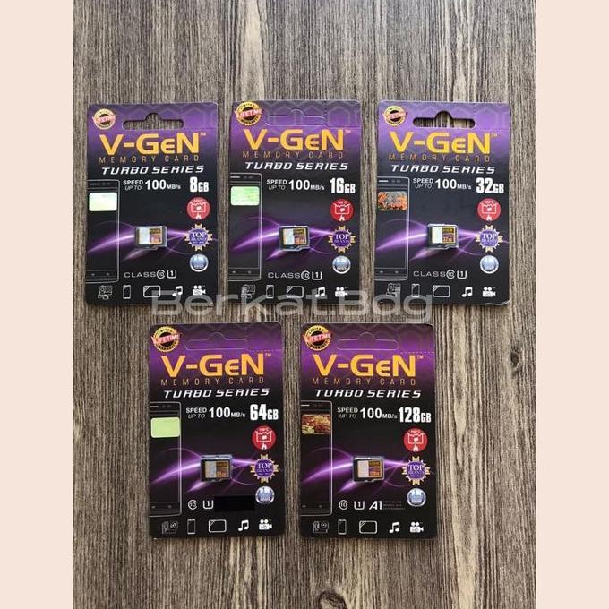 MEMORI HP 8GB 16GB 32GB 64GB 128G MICRO SD MEMORY CARD VGEN TURBO