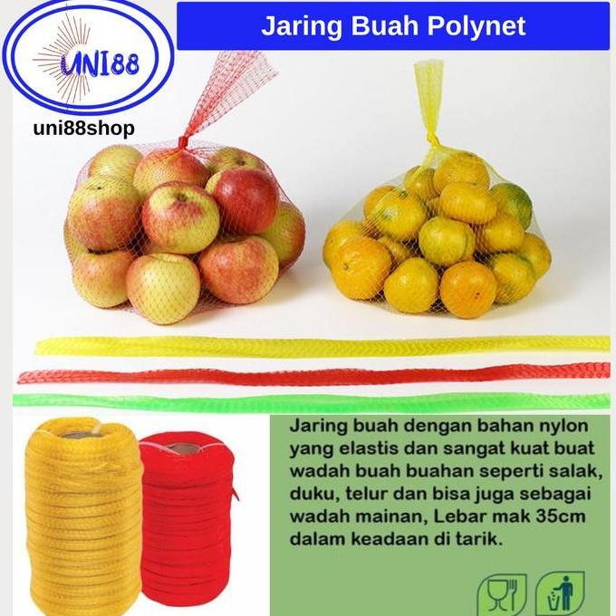 Jaring Buah Kelengkeng polynet Roll kantong Plastik Tomat Bawang Nilon