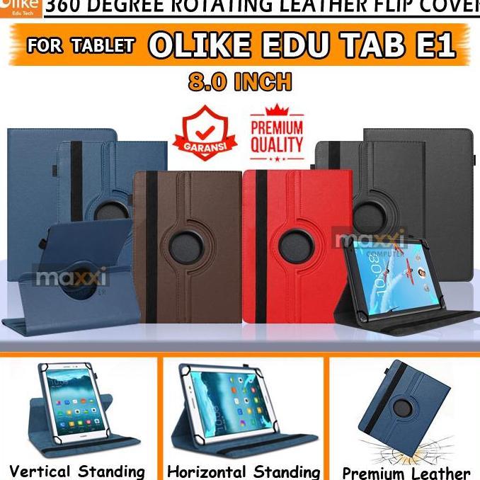 TERBARU - Olike Edu Tab E1 8inch Bookcover Flipcover Flipcase Case Kesing Sarung