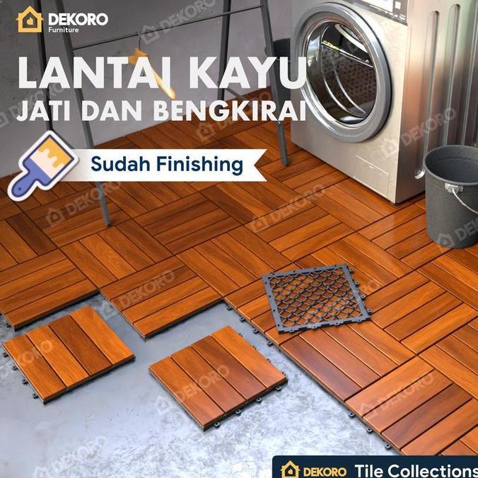 Lantai Kayu Decking Tile Parket Outdoor Dekoro Tile Collections