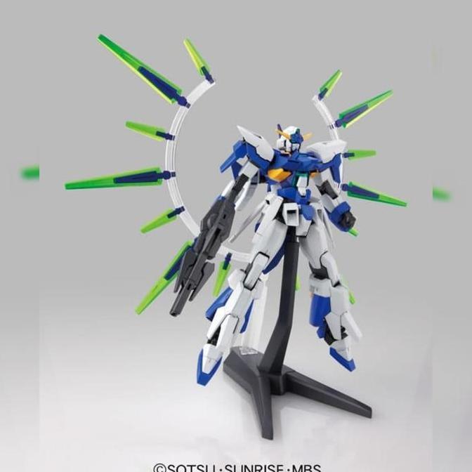 Bandai HG 1/144 Gundam Age FX + action base + ring effect, 1 magnum