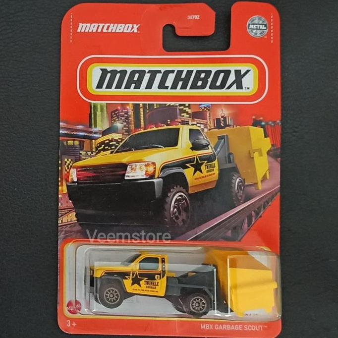 Matchbox 1:64 Truck Sampah MBX Garbage Scout [Original Mattel] SNI